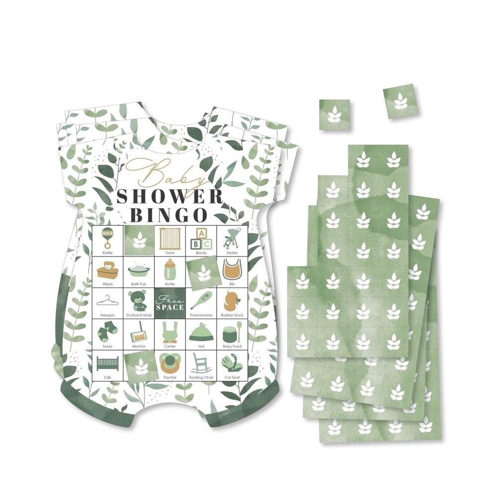 Big Dot of Happiness Boho‎ Botanical Baby Shower Bingo Game Set of 18 BD4334sbo